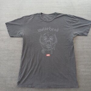 Motorhead x Vans Warpig T Shirt Mens Large Faded Black Graphic Print Casual